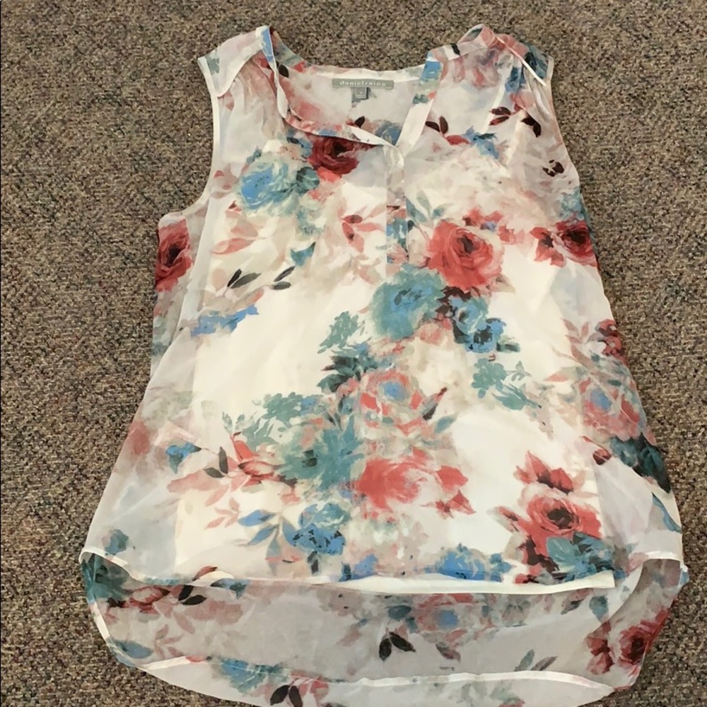 Sheer flowery blouse